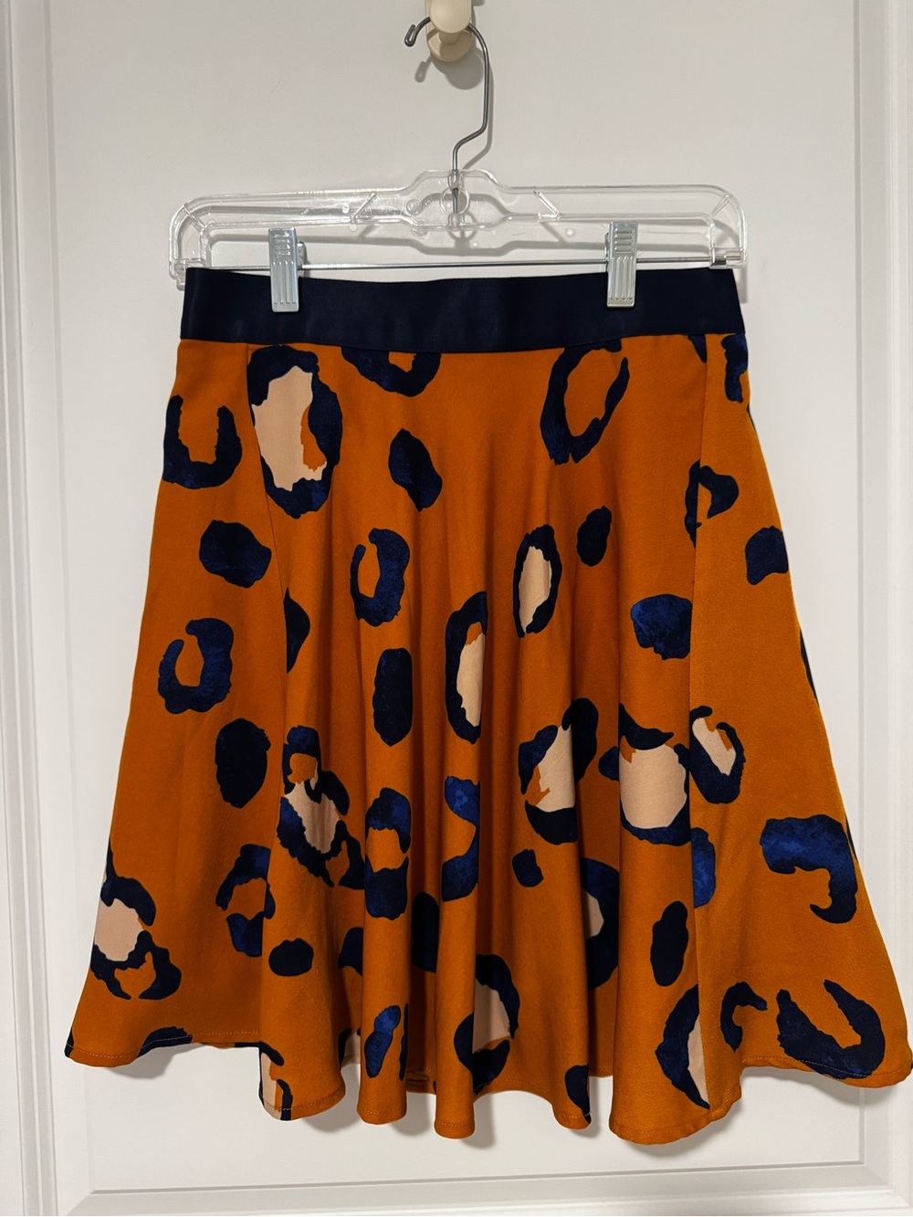 3.1 Phillip Lim Orange and Navy Printed Circle Skirt